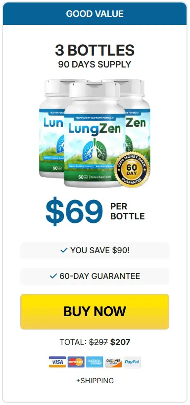 LungZen 3 Bottle Price